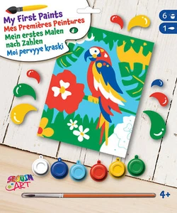 Tableau peinture au numéro pour enfant Paco le perroquet - Picture 1 of 2
