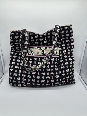 Bolso de Mano Vera Bradley Elefante Rosa Retirado Con Bolsillos a Presión y Cremallera Pobre. Foto 1 de 4