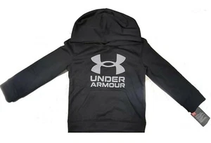 Under Armour Boys' UA Symbol Hoodie - Black / Moderate Gray Size 4 - New w/ Tags - Picture 1 of 6