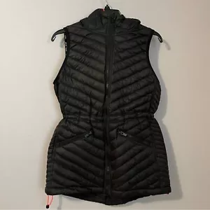 Women’s Quilted Vest DKNY SPORT Bodywarmer Premium Duck Down Puffer black size M - Picture 1 of 11