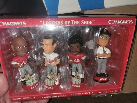 4pc magnetic mini bob bobblehead set The Ohio State Buckeyes Legends of Shoe NIB Cover