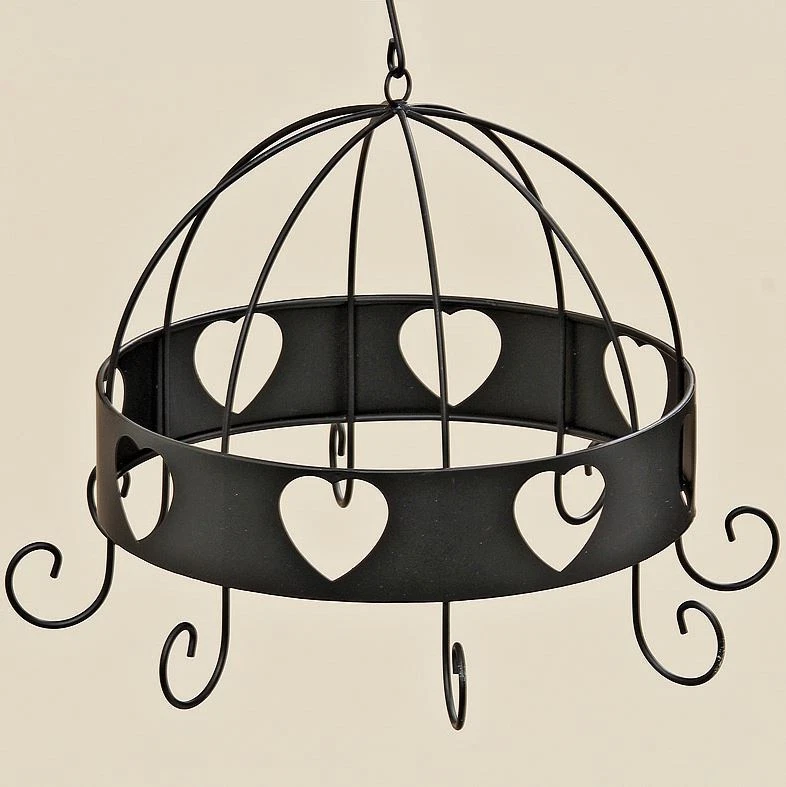 Wurstkrone Kräuterkrone Ø 32 cm rund Metall Landhaus mit 8 Haken Hängekorb - Bild 1 von 1