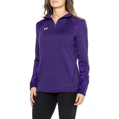 NWT Ladies UNDER ARMOUR Dark Purple Long Sleeve Shirt Pullover Jacket - S - Image 1 of 2
