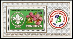 Penrhyn Island 218 (SG285) - Scout Movement 75th Anniversary S/S (pa92137) - Bild 1 von 1
