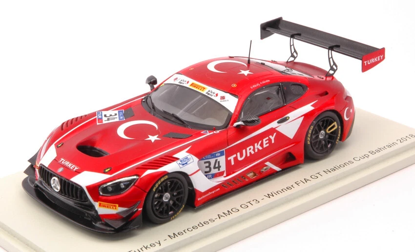 Modellino auto scala 1:43 Spark Model  MERCEDES GT3 N.34 WINNER FIA GT BAHRAI... - Immagine 1 di 1