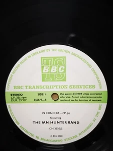 The Ian Hunter Band BBC in Concert 225 BBC Transcription 1980 LP - Picture 1 of 3
