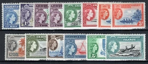 Gilbert and Ellice Islands 1956-62 set + shades SG 64-75 + SG 66a and 69a MLH/MH - Picture 1 of 1