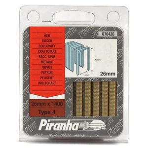 Piranha X70426 Tipo 4 Grapas 26mm Bosch PTK19E PTK28E, AEG, (2 Paquetes) - Imagen 1 de 1