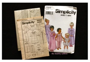 Pijama Y2K Simplicity 9968A patrón de costura para niños pequeños talla 1/2, 1, 2, 3, 4 SIN CORTAR - Imagen 1 de 4