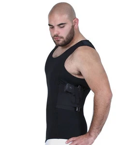 Instaslim Compression Tank Top Mens Slimming Tactical Concealed Carry  - Picture 1 of 4