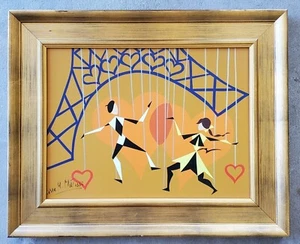 PIERRE HENRI MATISSE PARIS EIFFEL TOWER FRANCE SIGNED SERIGRAPH PRINT ON CANVAS - Picture 1 of 8
