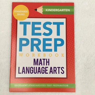 Standards Based Test prep Kindergarten Math & Language Arts Workbook New - Image 1 of 4