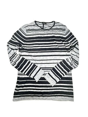 VINCE женщин серый в полоску длинным рукавом пуловер свитер Sz M - Изображение 1 из 4