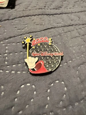Walt Disney World 2000 Mickey Mouse Magic Wand Epcot Center Pin Celebrate Future - Image 1 of 3