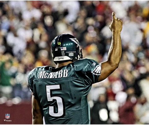 Donovan McNabb Philadelphia Eagles Unsigned Touchdown Celebration Photograph Cover