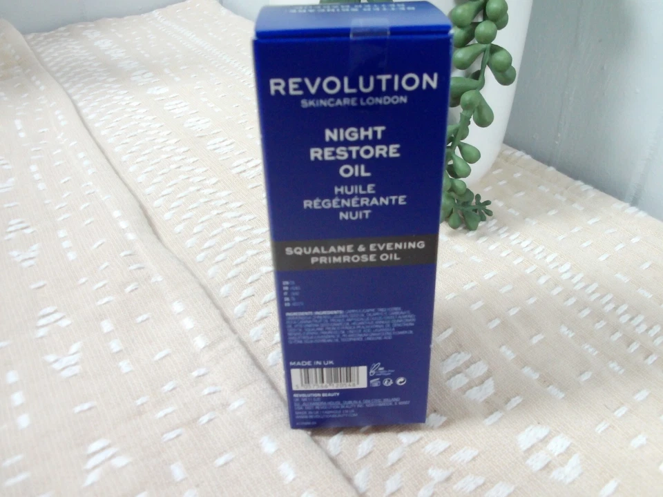 Lot of (2) Revolution Night Restore Oils with Squalane & Evening Primrose