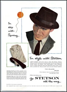 Sombreros, camisas y corbatas Stetson de los años 50 anuncio impreso "The Delaire" BX3 - Imagen 1 de 1