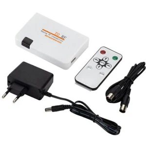 HDMI-compatible To RF Coaxial Converter TV Transmitter Modulator Remote D - Picture 1 of 10