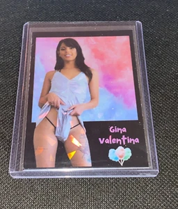 Gina Valentina Cotton Candy Sexy Holo Refractor Card in toploader rc - Picture 1 of 3