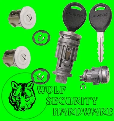 Juego de 2 llaves de cilindro de bloqueo de interruptor de encendido y puerta y cerradura trasera Cherokee Some 1998-01 Foto 1 de 2