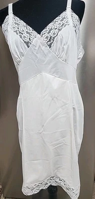 Correas ajustables de encaje blanco medio femenino talla 38 estrella de cine de colección años 60 Foto 1 de 4