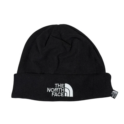 The North Face Microfleece Cuffed Beanie Hat Black Unisex Winter Ski Outdoors  - Image 1 of 4
