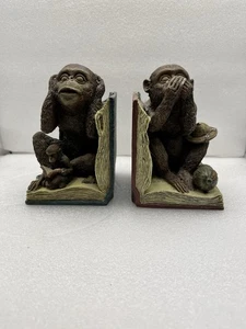 5 Inch Tall Monkey Bookends - Picture 1 of 4