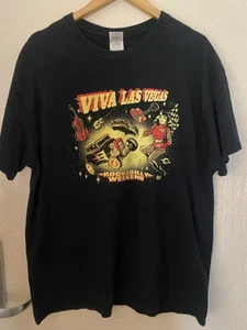 Viva Las Vegas T-Shirt Rockabilly Weekend XL Punk Schwarz Hot Rod Pin Up Girls - Bild 1 von 6
