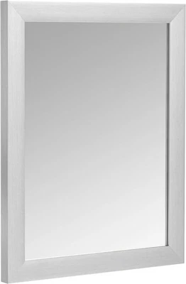 NEW! Amazon Basics Rectangular Wall Mirror 16x20 Nickel Trim – New in Box - Image 1 of 4