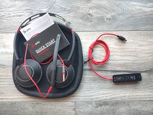 Poly 5220 PRO Stereo USB-C Mic Headphone Headset Plantronics 3.5mm Wire ***EXC** - Picture 1 of 8