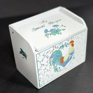 Caja de recetas de colección tarjetas cocina campo pollo ganso floral abuela casa de campo núcleo - Imagen 1 de 13