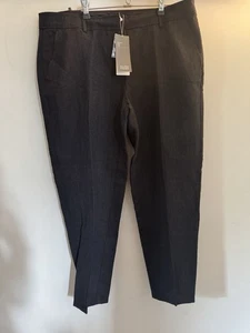 EILEEN FISHER Charcoal Gray Florentine Wool Linen Tapered Ankle Pants 12P NWT - Picture 1 of 6