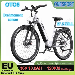120KM ONESPORT OT05 ElectricBike 36V18.2A 27.5'' EBike CityBike APP Damen/Herren - Bild 1 von 22