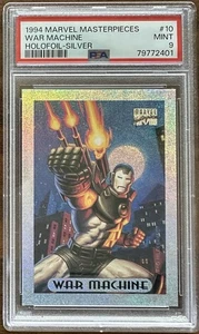 1994 Marvel Masterpieces, Silver Holofoil, War Machine, PSA 9 Mint - Picture 1 of 2