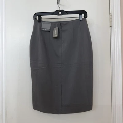 Falda lápiz recta elástica para mujer Van Heusen gris claro MSPR $72, talla 2 NUEVA Foto 1 de 4