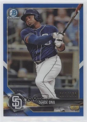 2018 Bowman Chrome Prospects Blue Refractor /150 Jorge Ona #BCP105 - Image 1 of 2