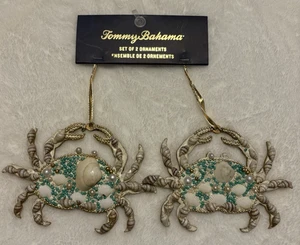 Tommy Bahama 2 BEACH HOUSE DECOR CHRISTMAS ORNAMENTS (2) CRABS NEW - Picture 1 of 4