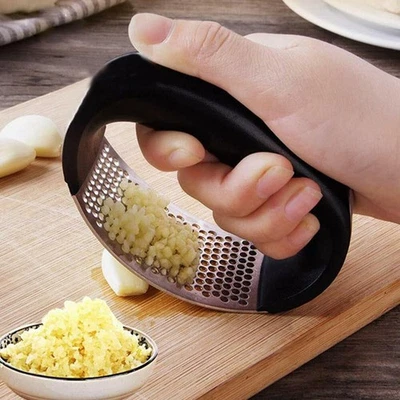 2PCS Stainless Steel Kitchen Garlic Press Crusher Rocking Mincer Manual Squeezer - Image 1 of 4