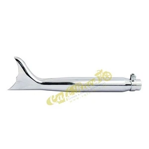 Terminale scarico marmitta cromata universale lunghezza 56cm cafe racer custom - Picture 1 of 1