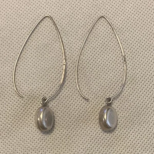 Silpada Sterling Silver 925 Oval Drop Dangle Threader Earrings - Picture 1 of 9