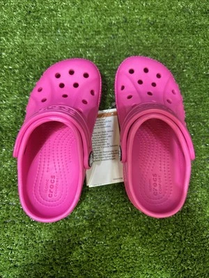 CROCS Baya Clogs Toddler Sz C 9 ELECTRIC PINK 207012-6Qq NWT - Image 1 of 4