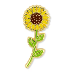 Pin solapa girasol dorado esmaltado - Imagen 1 de 1