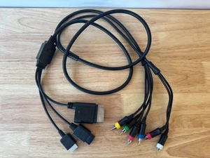 3-in-1 Multi Console Component AV Cable For PS2/PS3 Wii Xbox 360 Black Cord - Picture 1 of 5