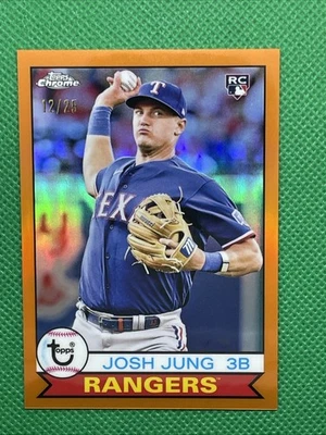 2023 Topps Chrome Lids Orange Refractors #797 Josh Jung/'79 Topps #/25 RC - Image 1 of 2