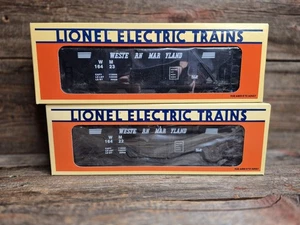 LIONEL #16422/16423 - DUE (2) - TRAMOGGE QUAD WESTERN MARYLAND CON CARICHI DI CARBONE  - Foto 1 di 6