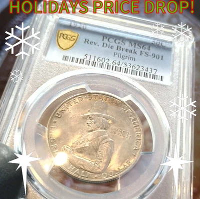 1920 Pilgrim Tercentenary Commemorative Silver Half Dollar FS-901 Toner PCGS - Image 1 of 4
