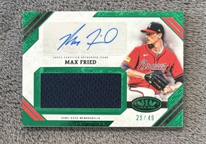 2025 Topps Tier One #AJR-MF Max Fried Jumbo Jersey Relic Auto /49 Autograph - Picture 1 of 1