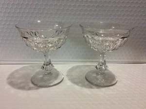 2er Set Vintage Glas Eisschalen 4,75 "hoch 4" Durchmesser - Bild 1 von 6