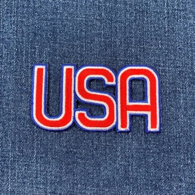 USA Letters Applique Patch - United States of America Embroidered Badge 3-1/8" - Image 1 of 2