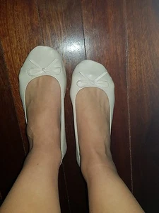 Foldable nude beige ballet flats tote bag ballerina S M L XL 5,6,7,8,9,10,11,12 - Picture 1 of 7